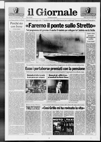 Il giornale : quotidiano del mattino